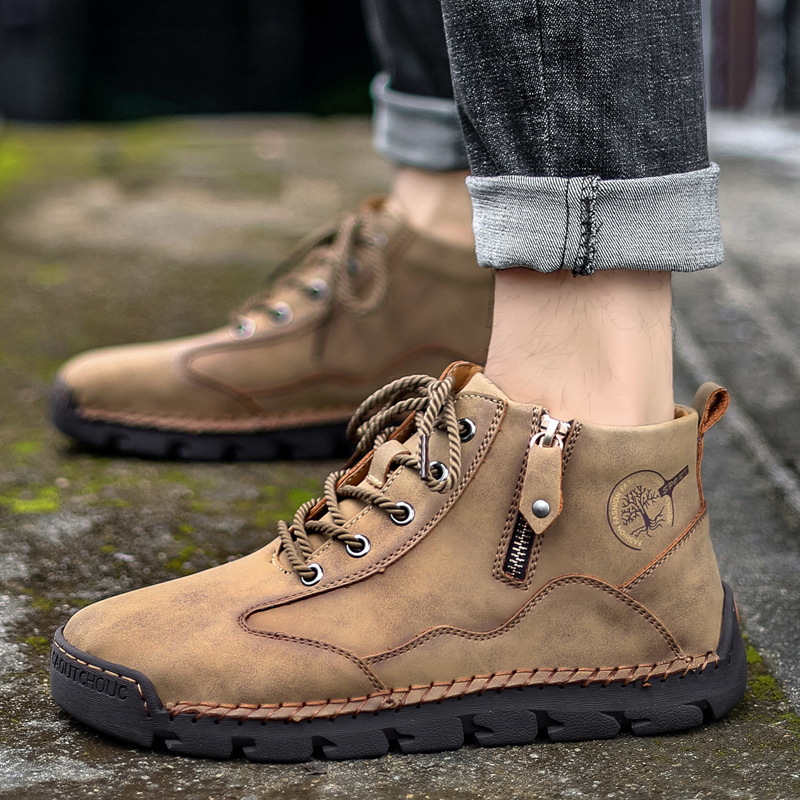 This Week 70% OFF🔥Casual leather arch support non-slip wear-resistant high-top loafers