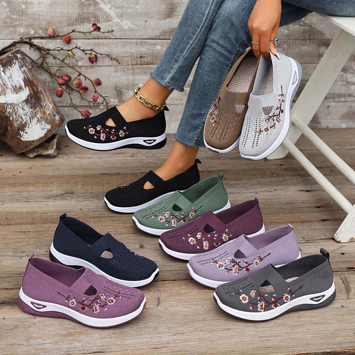 🔥Last Day Promotion 60% OFF🔥- 2025 New Women's comfortable breathable knitted sneakers