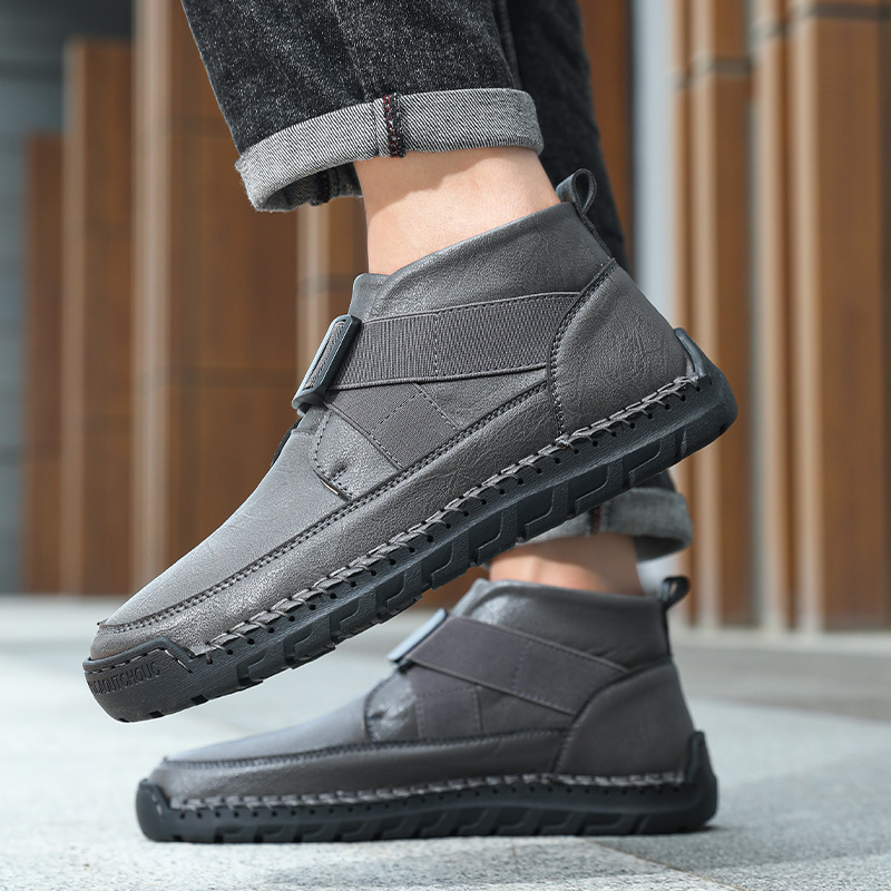 ⏰Final Day 70% OFF🔥Casual leather arch support non-slip wear-resistant high-top loafers