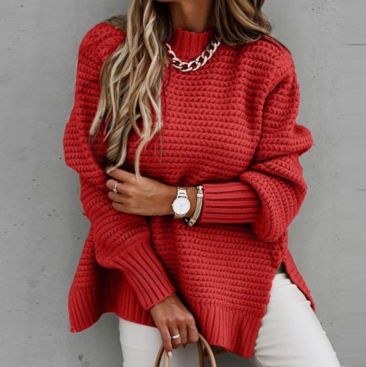 Clearance sale! 🔥 Loose, casual style long-sleeved pullover knit sweater for women.