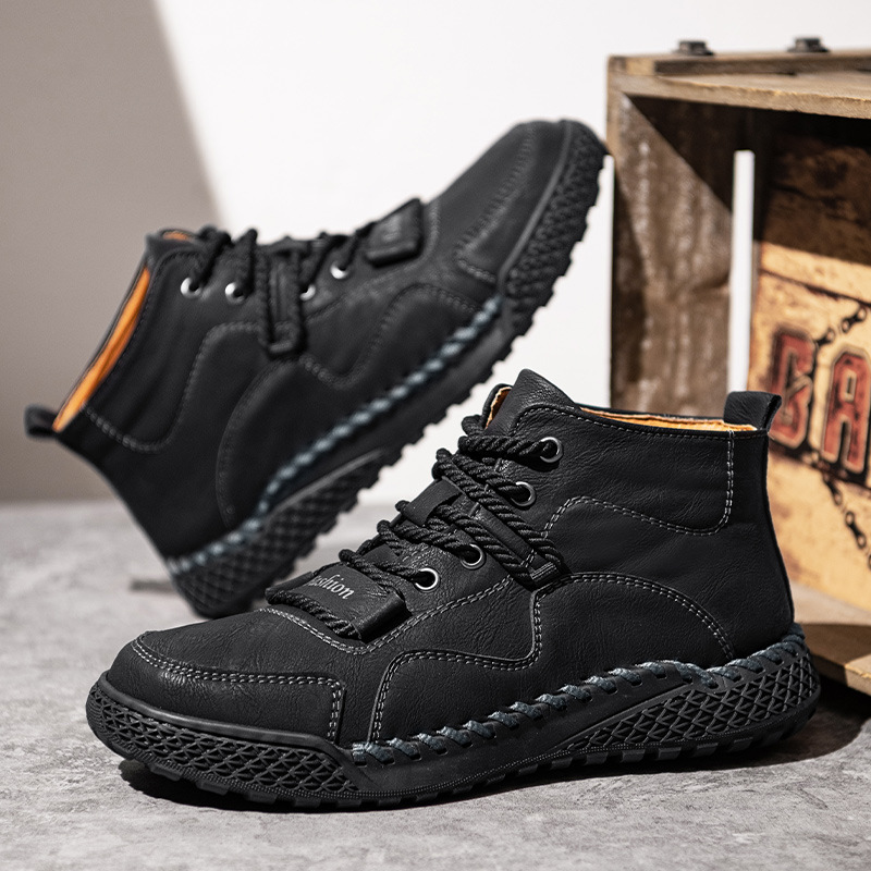 ⏰This Week 50% OFF🔥Casual leather arch support non-slip wear-resistant high-top loafers