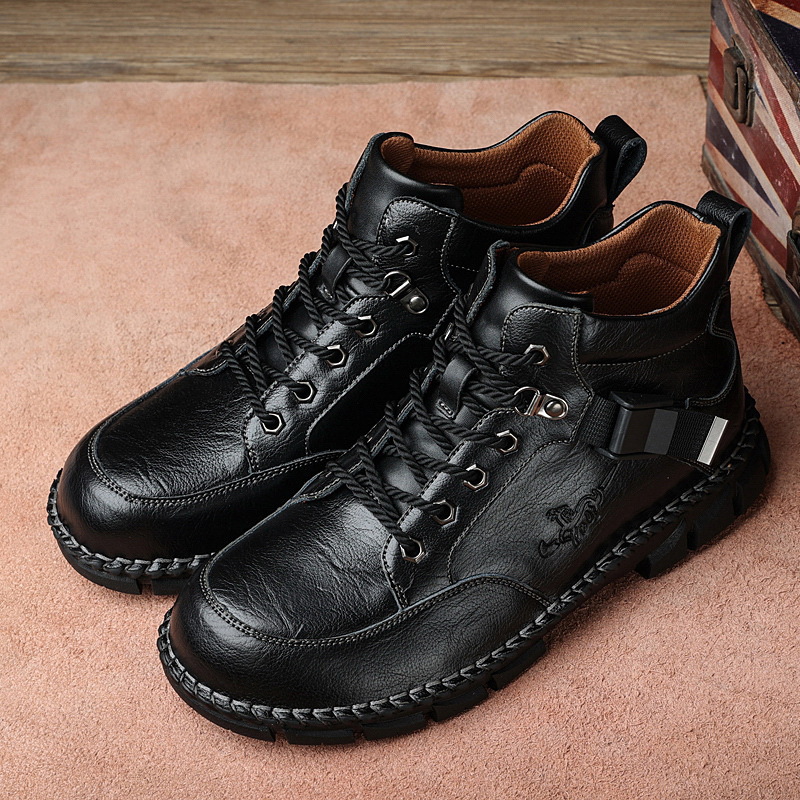 ⏰Final Day 70% OFF Casual leather arch support non-slip wear-resistant high-top loafers