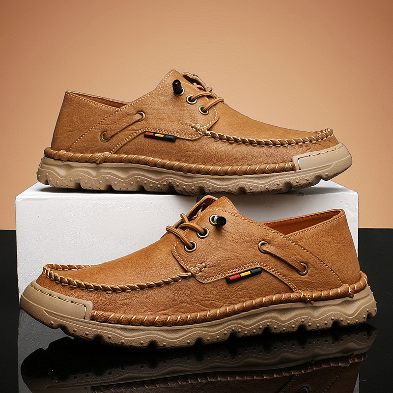 Limited Time Deal – 70% Off! Men's Vintage Hand - Stitched Comfortable Soft Leather Shoes