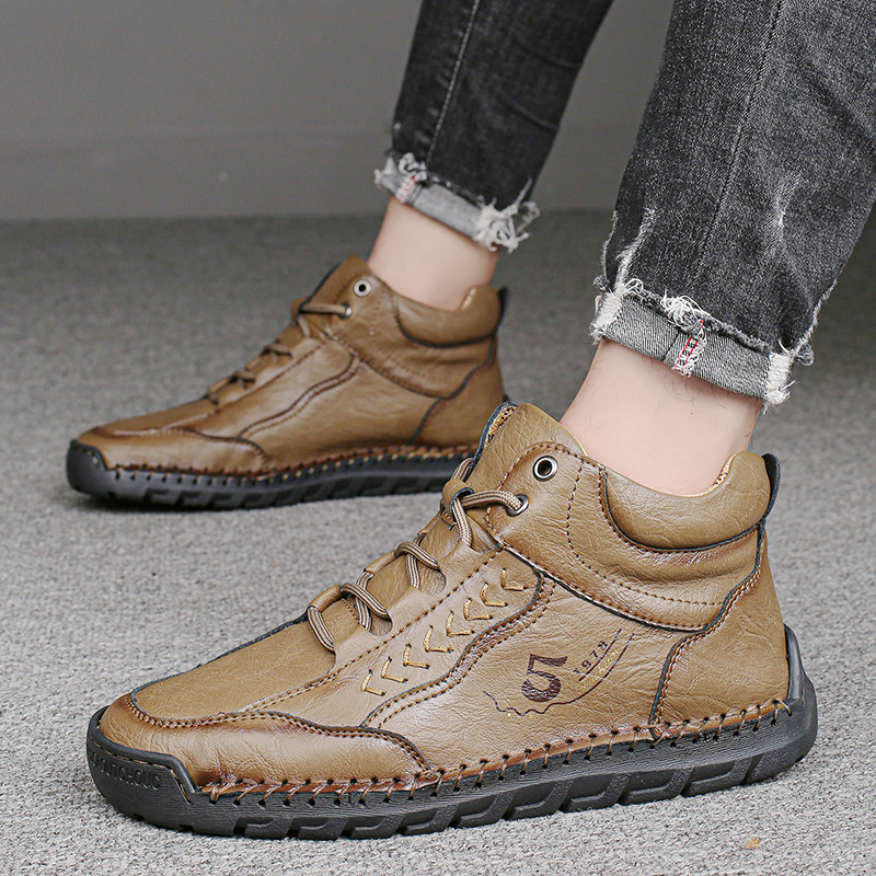 ⏰Today 70% OFF🔥Casual leather arch support non-slip wear-resistant high-top loafers