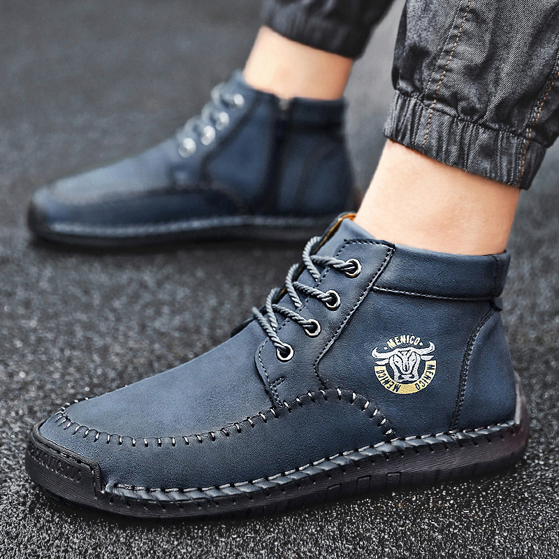 ⏰Final Day 70% OFF🔥Casual leather arch support non-slip wear-resistant high-top loafers