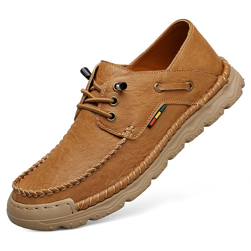 Limited Time Deal – 70% Off! Men's Vintage Hand - Stitched Comfortable Soft Leather Shoes
