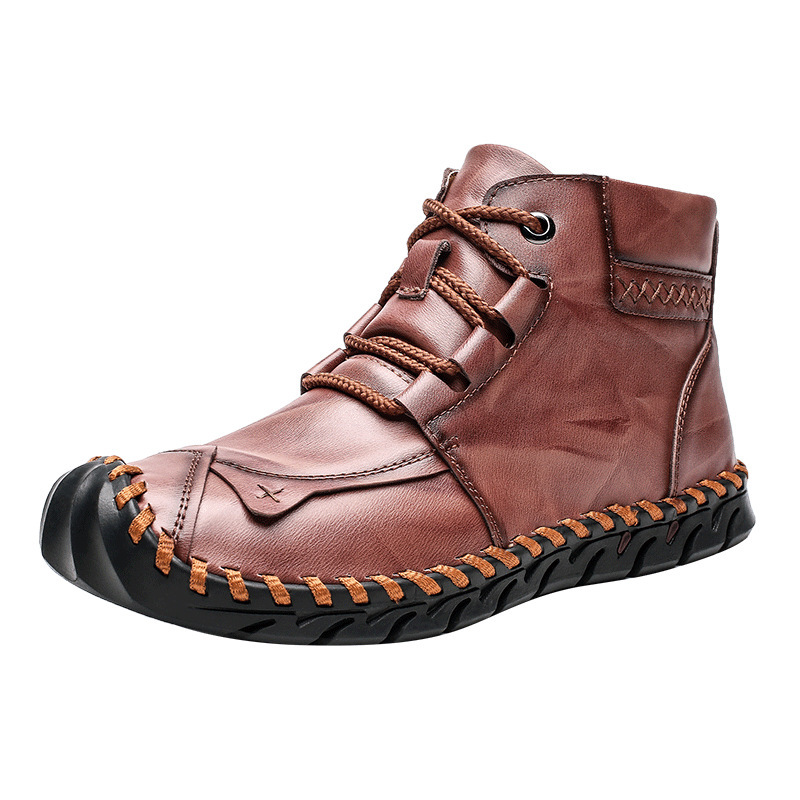 🔥Today 60% OFFCasual leather arch support non-slip wear-resistant high-top loafers