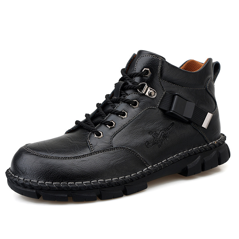 ⏰Final Day 70% OFF Casual leather arch support non-slip wear-resistant high-top loafers