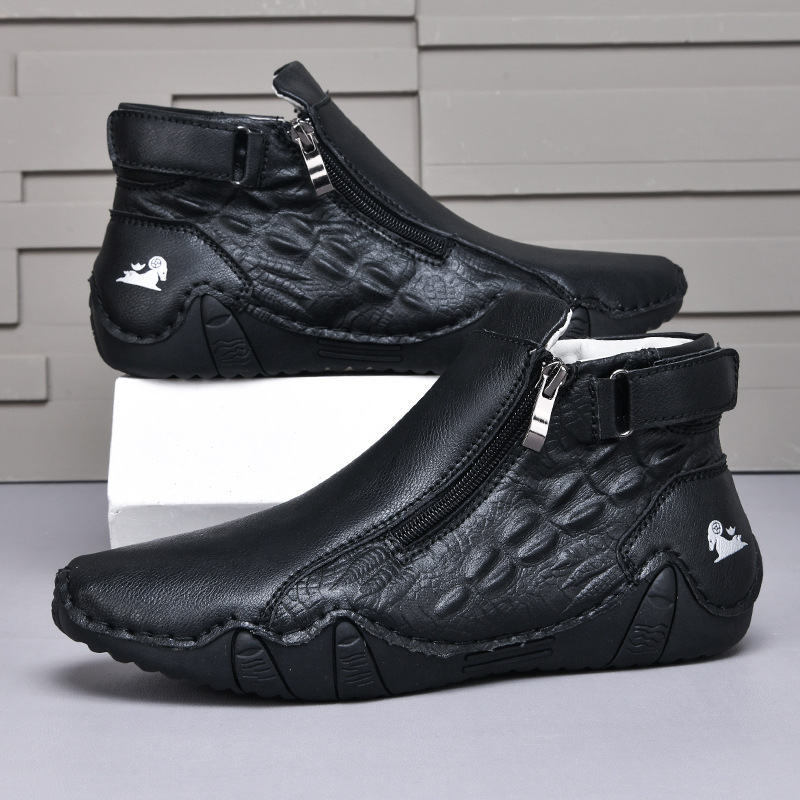 ⏰Last Day 70% OFFCasual leather arch support non-slip wear-resistant high-top loafers