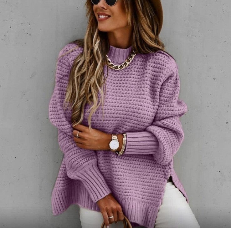 Clearance sale! 🔥 Loose, casual style long-sleeved pullover knit sweater for women.