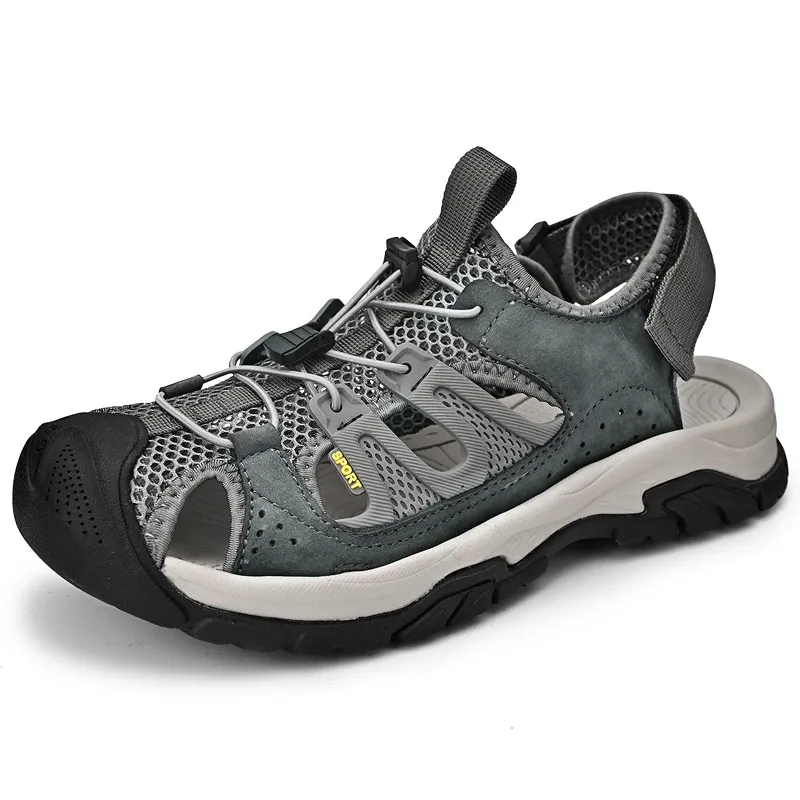 Last day 60% OFF - 2025 Hot selling men's casual thick-soled non-slip orthopedic leather sandals