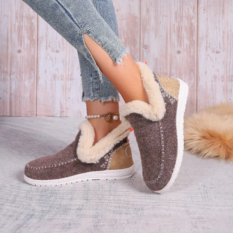 Womens Orthopedic Winter Wool Snow Boots Cozy Winter Shoes