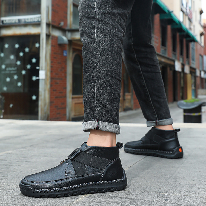 ⏰Final Day 70% OFF🔥Casual leather arch support non-slip wear-resistant high-top loafers