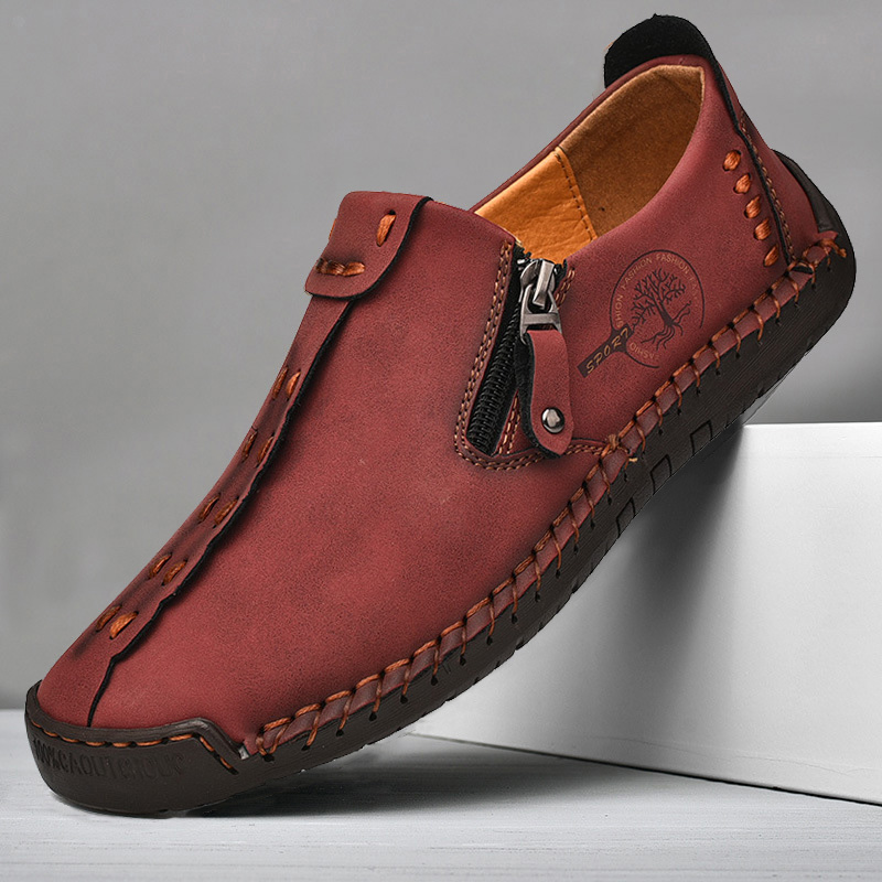 ⏰ Last day! 60% off 🔥 Men's handmade loafer shoes with zipper