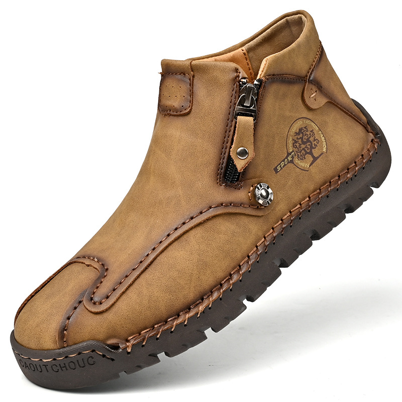 Today 50% OFF🔥Casual leather arch support non-slip wear-resistant high-top loafers