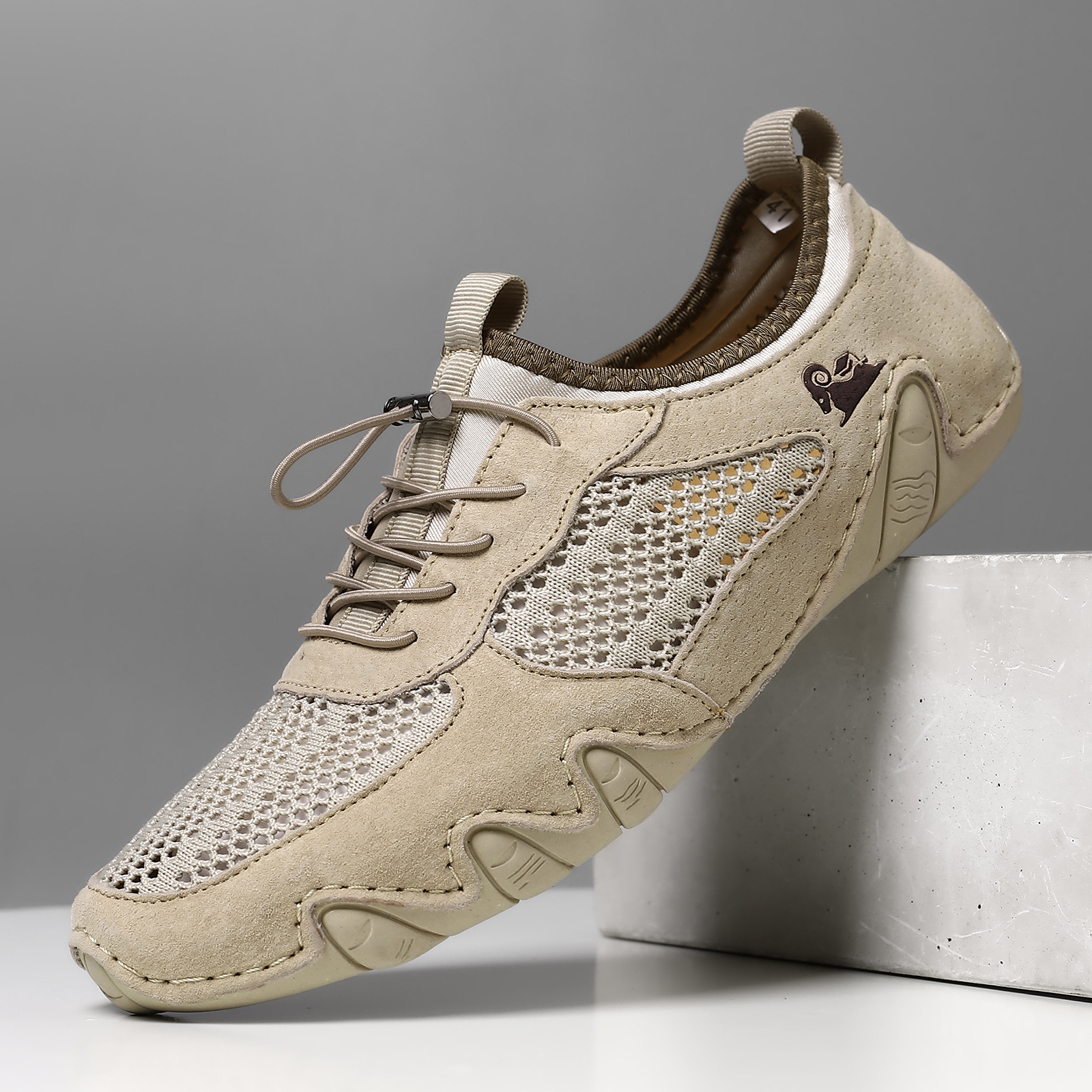 🔥On This Week Sale OFF 70%—Men'S Casual Sports Shoes Large Size Sewn Genuine Leather Mesh Shoes Octopus Men'S Shoes