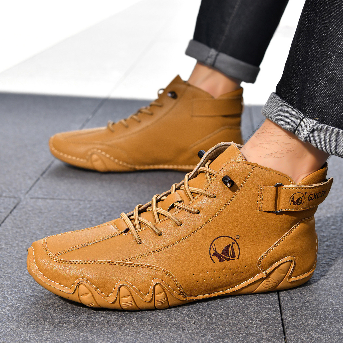 ⏰Today 60% OFF Casual leather arch support non-slip wear-resistant high-top loafers