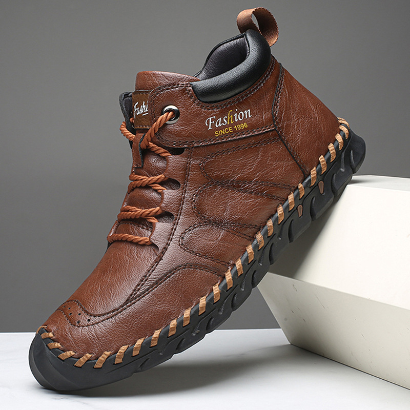 🔥Today 60% OFF🔥Casual leather arch support non-slip wear-resistant high-top loafers