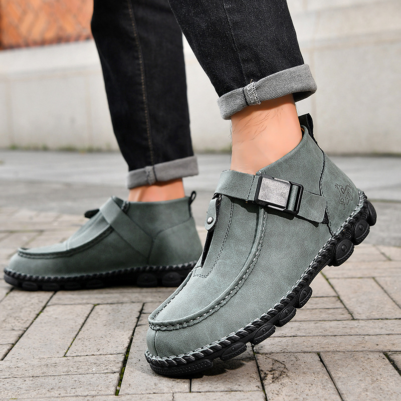 ⏰Today 70% OFF🔥Casual leather arch support non-slip wear-resistant high-top loafers