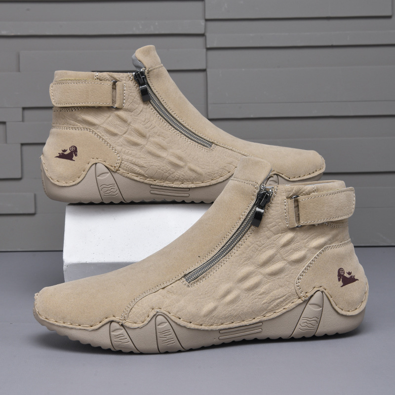 ⏰Last Day 70% OFFCasual leather arch support non-slip wear-resistant high-top loafers