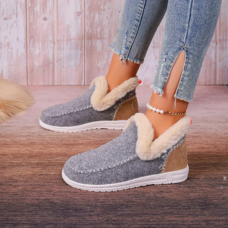 Womens Orthopedic Winter Wool Snow Boots Cozy Winter Shoes