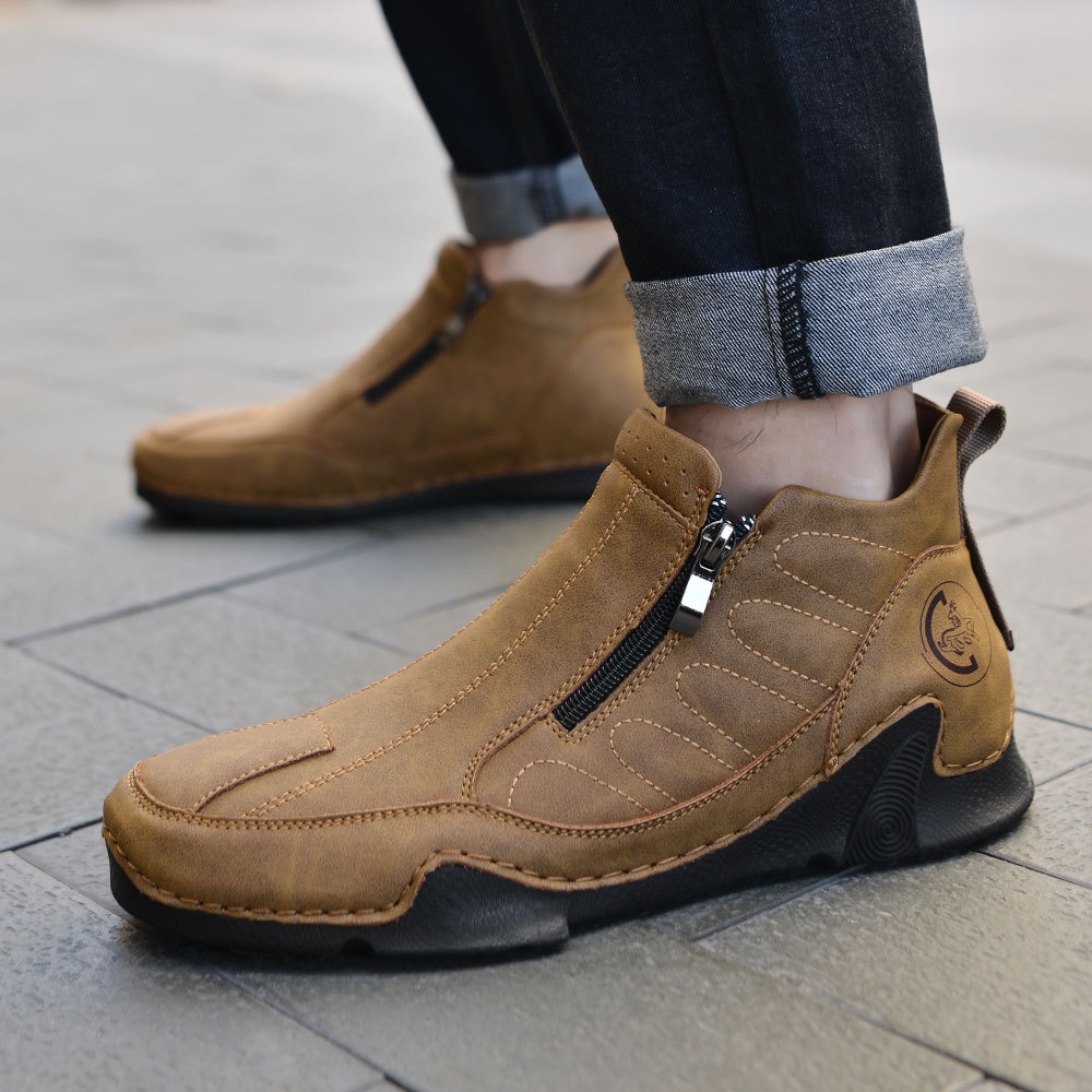 🔥Today 70% OFF🔥Casual leather arch support non-slip wear-resistant high-top Hiking Shoes