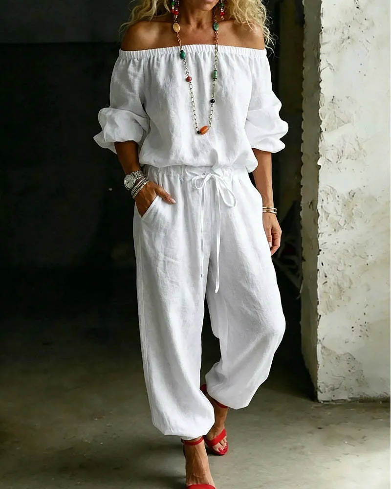 Last Day 70% OFF — Effortless One-Shoulder Jumpsuit