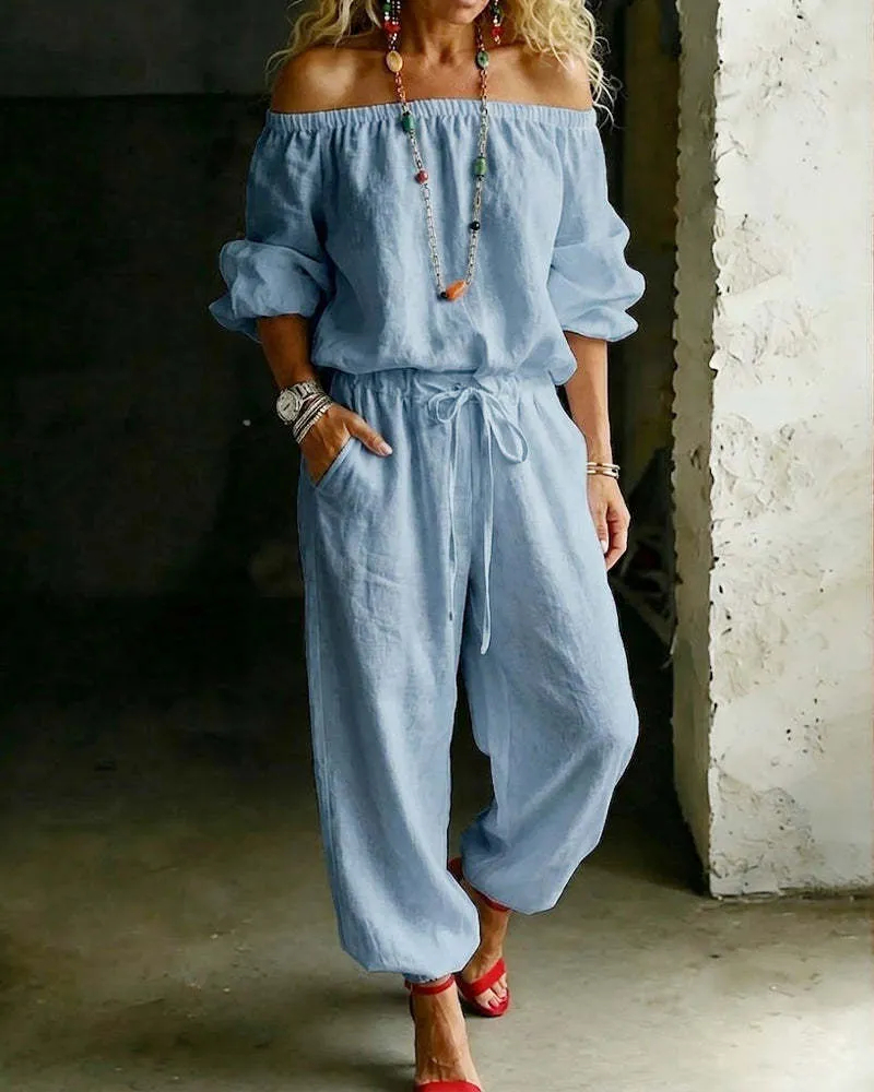 Last Day 70% OFF — Effortless One-Shoulder Jumpsuit