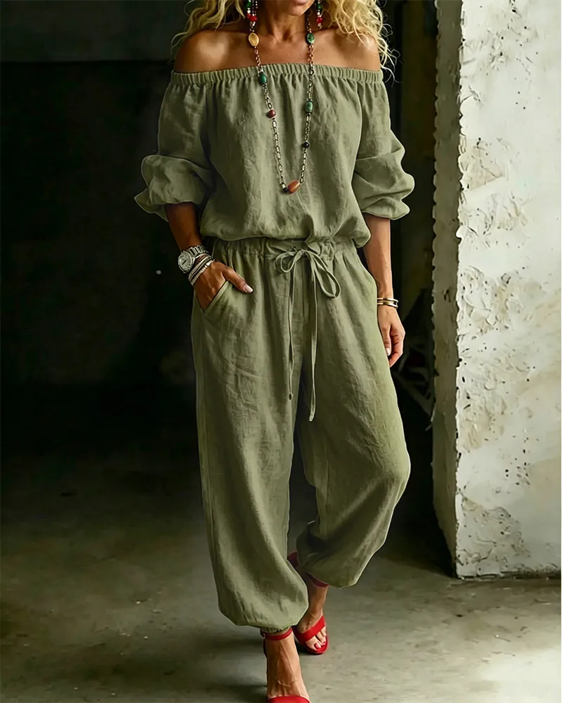 Last Day 70% OFF — Effortless One-Shoulder Jumpsuit