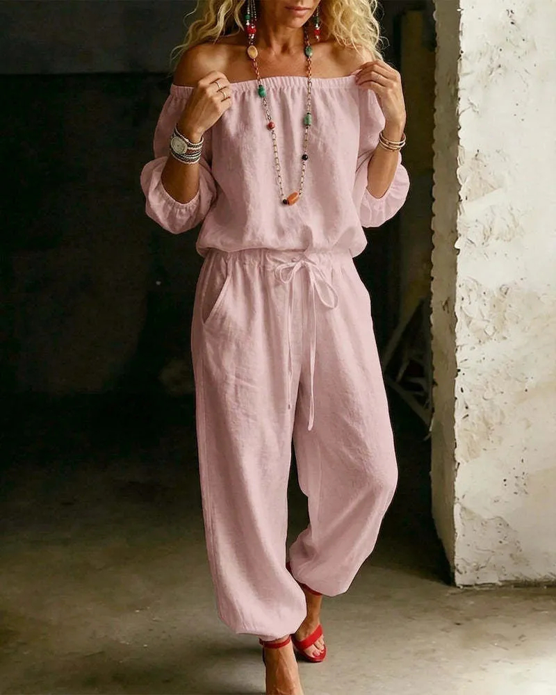 Last Day 70% OFF — Effortless One-Shoulder Jumpsuit