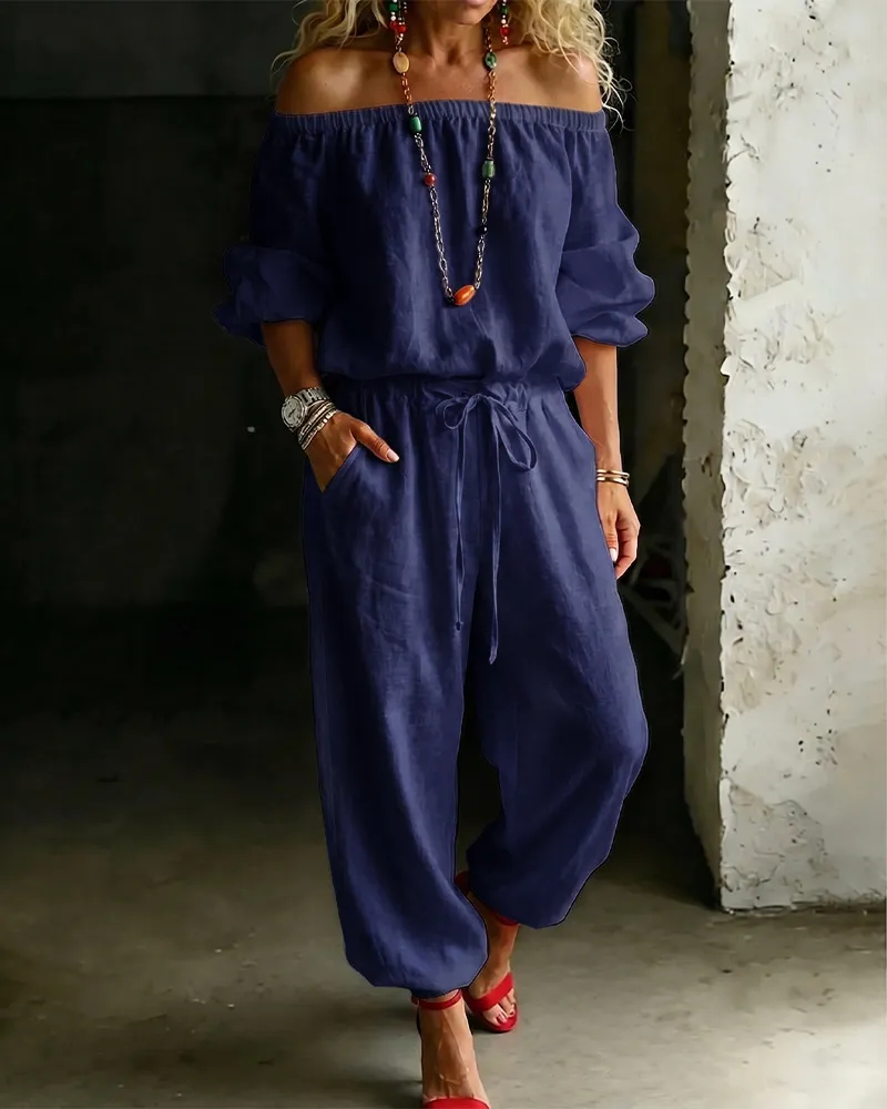 Last Day 70% OFF — Effortless One-Shoulder Jumpsuit