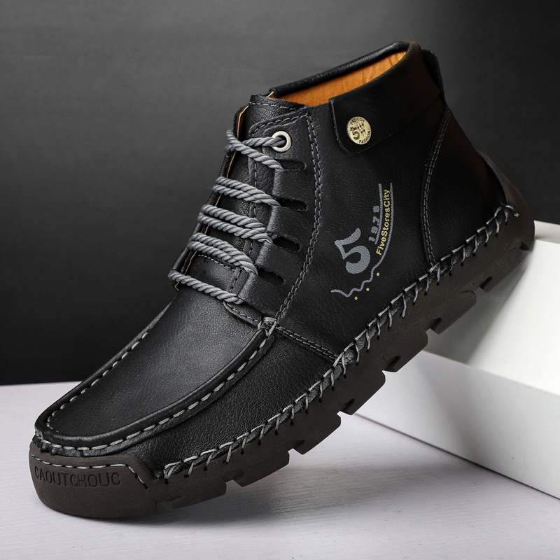 🔥Today 70% off🔥Men's genuine leather waterproof non-slip fashionable orthopedic shoes