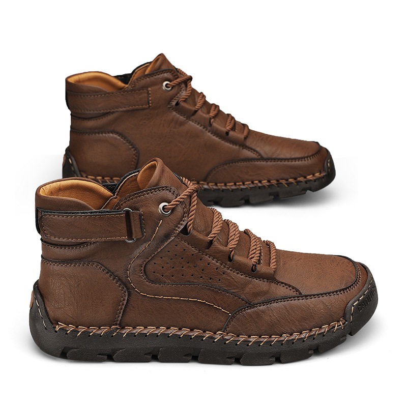 ⏰Limited Time Sale 70% OFF-Handcrafted men's orthopedic leather boots with arch support