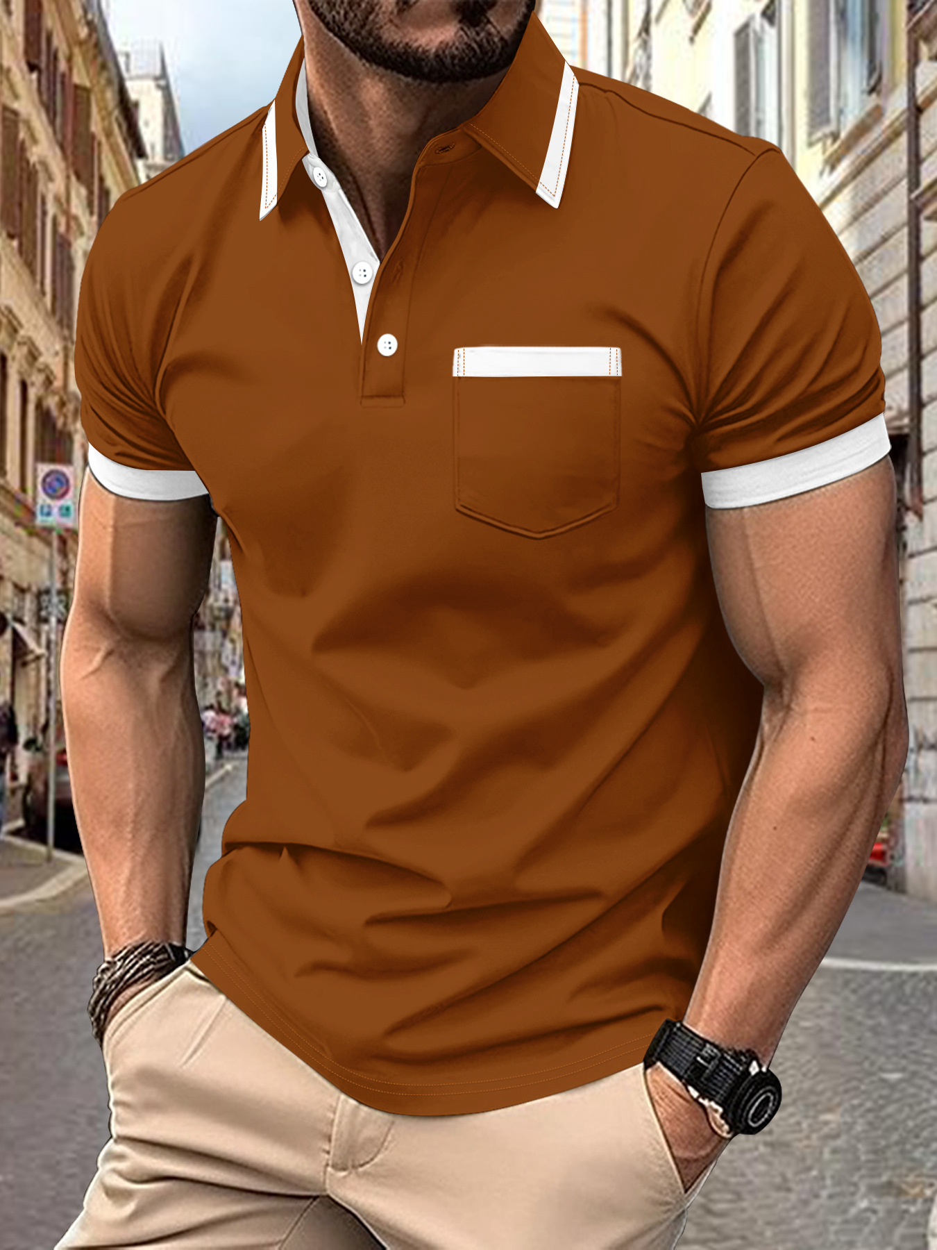 ⏰Promotion 50% OFF - Men’s Spliced Button Pocket Casual Shirt – New Arrival
