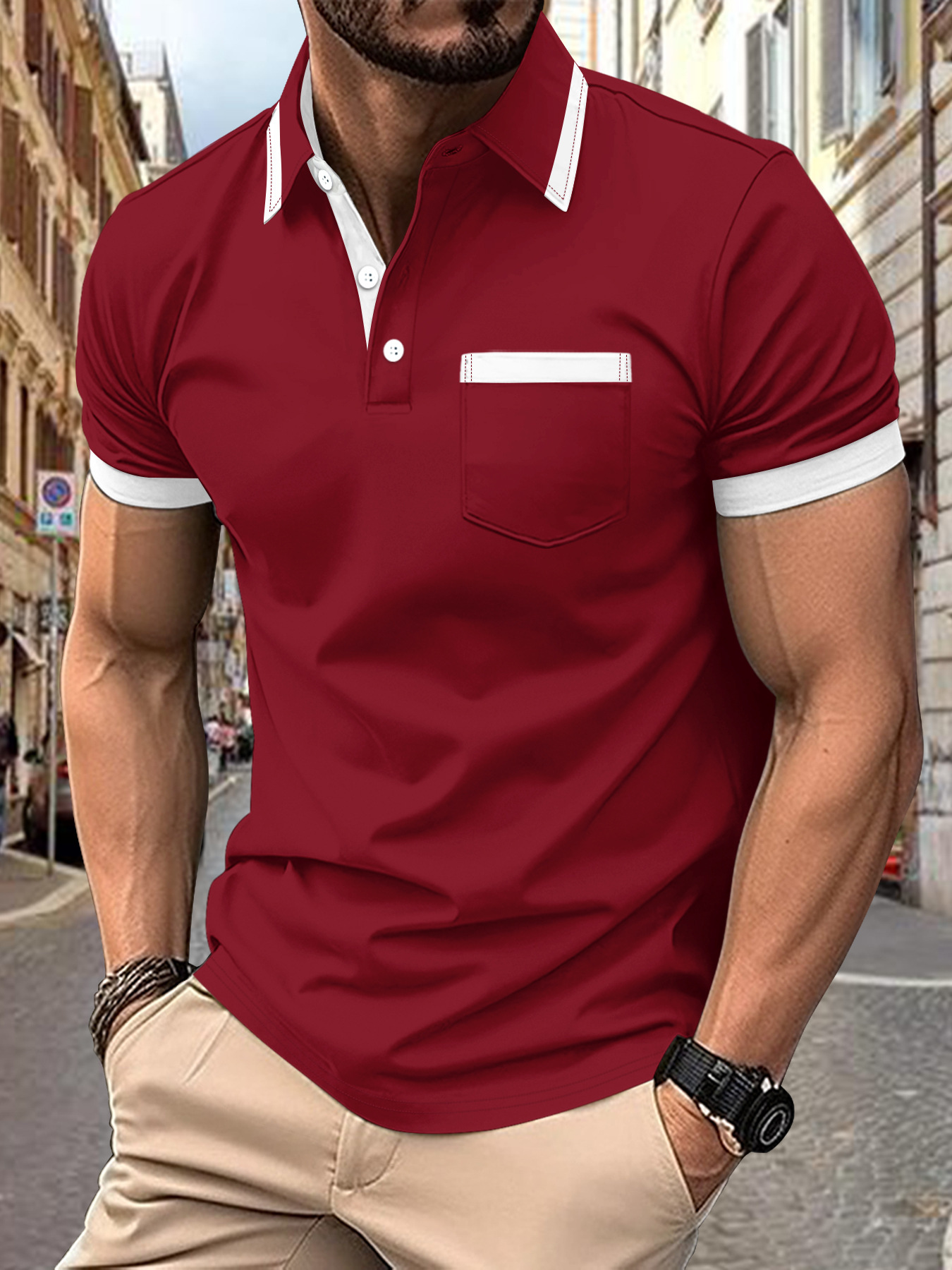 ⏰Promotion 50% OFF - Men’s Spliced Button Pocket Casual Shirt – New Arrival