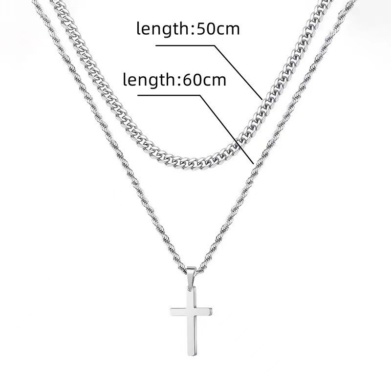 🔥25% OFF🔥 Cross & Compass Pendant Necklaces, Stainless Steel