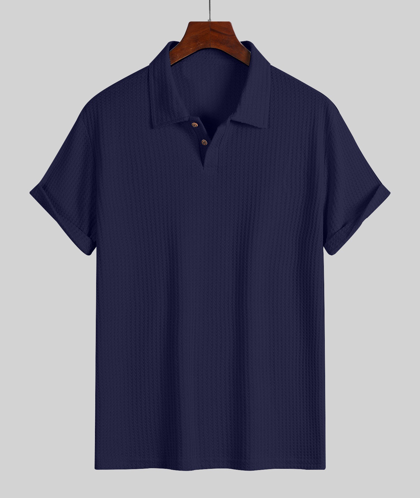 🔥Flash Sale 50% OFF! Everyday Men's Knit Polo Shirt, Textured Loose-Fit Short Sleeve Casual Top