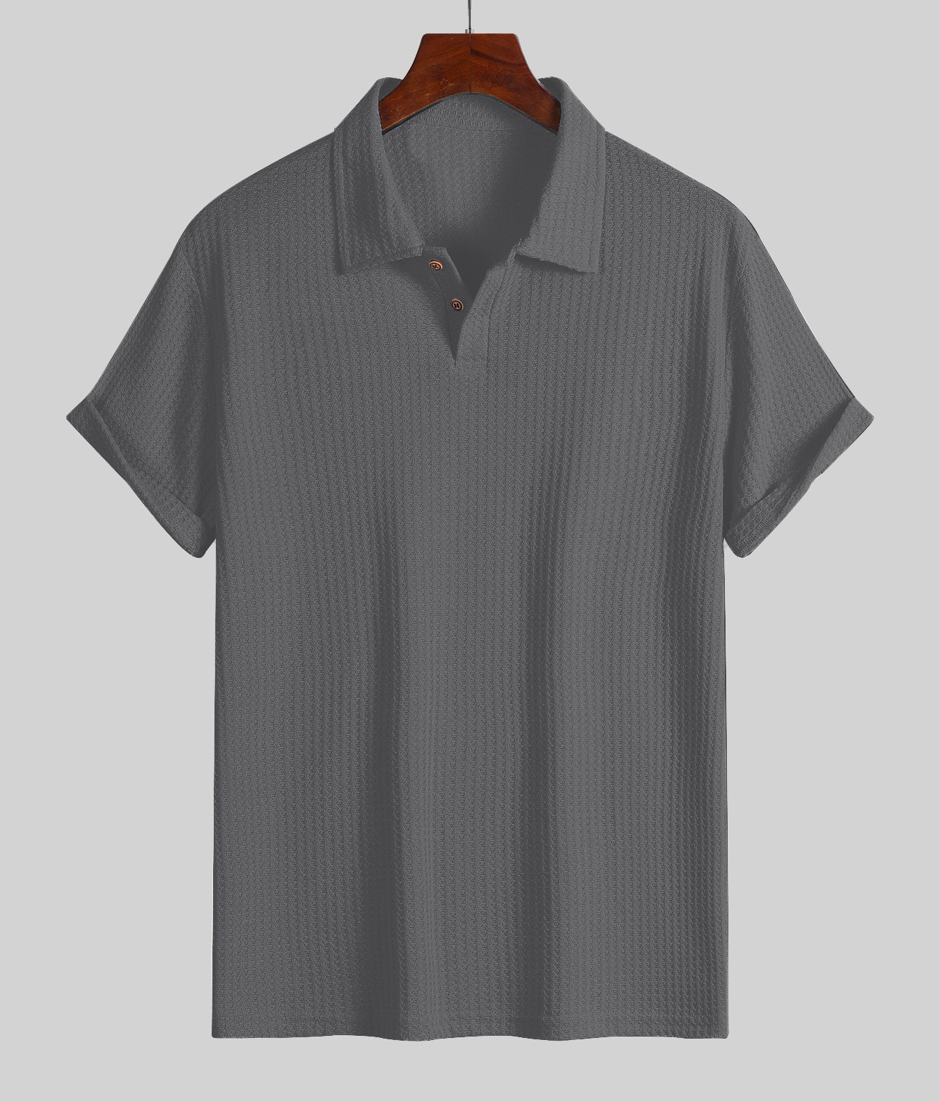 🔥Flash Sale 50% OFF! Everyday Men's Knit Polo Shirt, Textured Loose-Fit Short Sleeve Casual Top