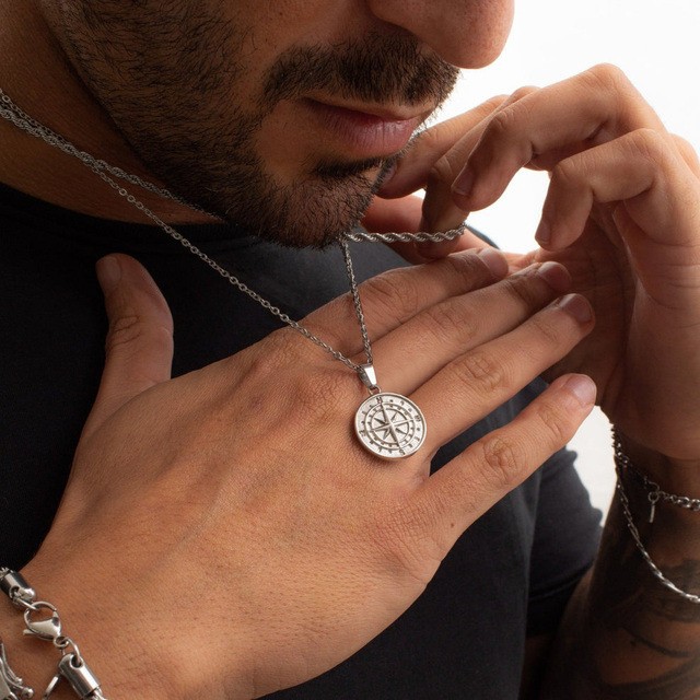 🔥25% OFF🔥 Cross & Compass Pendant Necklaces, Stainless Steel