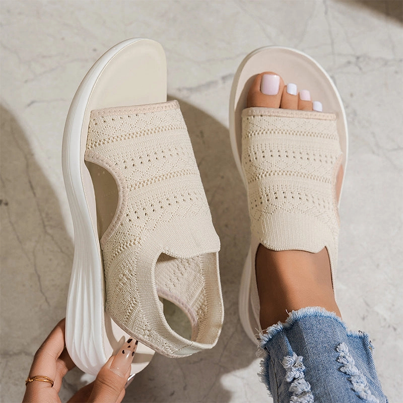 Women's Breathable Knit Platform Sandals