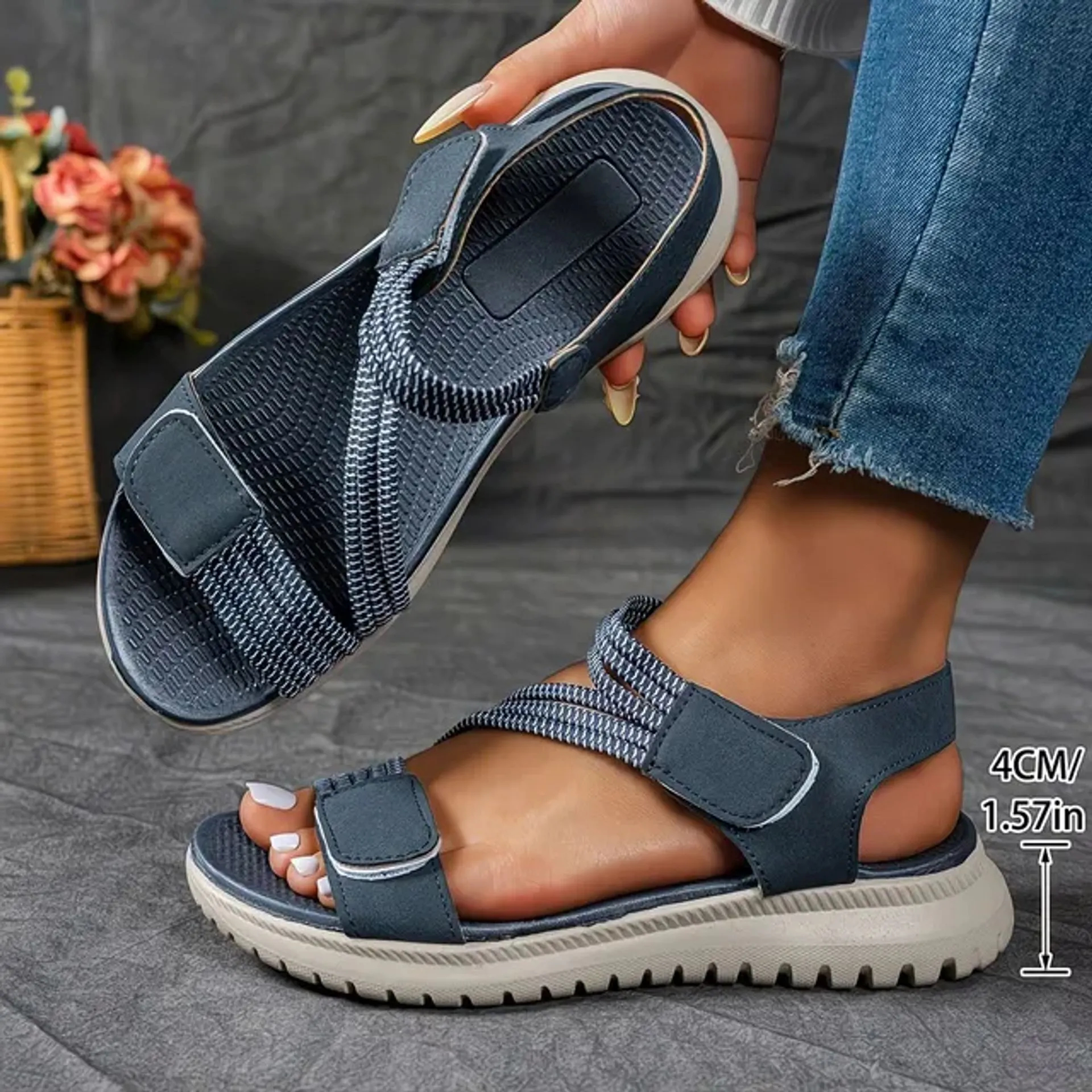 🔥Limited Time 50% OFF Women’s Orthotic Open Toe Sandals, Cloud-Soft Cushion Sole Arch Support Slides