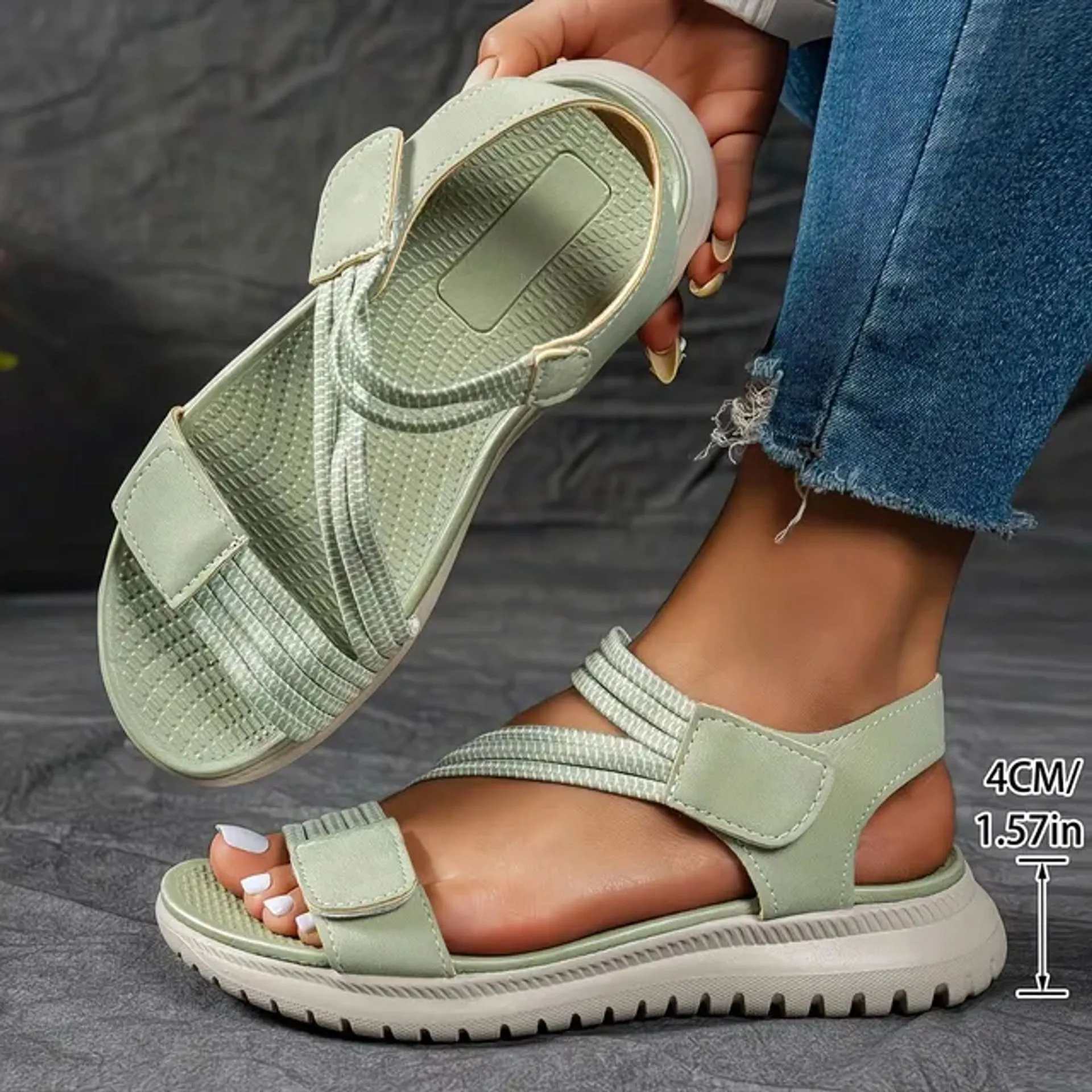 🔥Limited Time 50% OFF Women’s Orthotic Open Toe Sandals, Cloud-Soft Cushion Sole Arch Support Slides