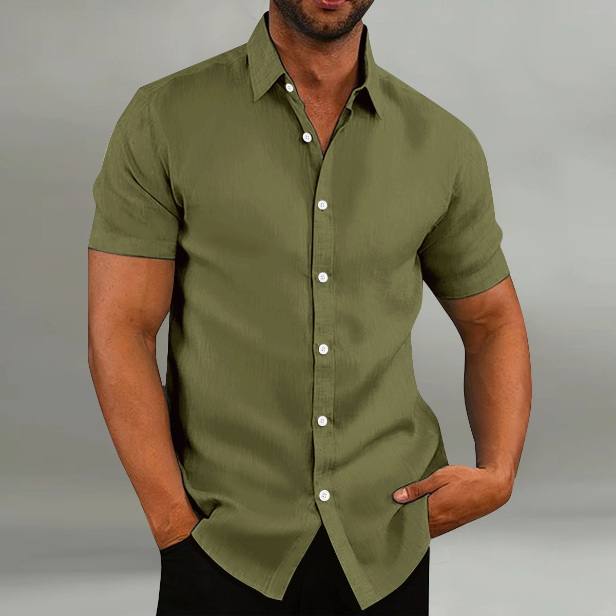 ⏰50% OFF Promotion - Men's Vintage Linen Cotton Loose Casual Short Sleeve Shirt – New Arrival