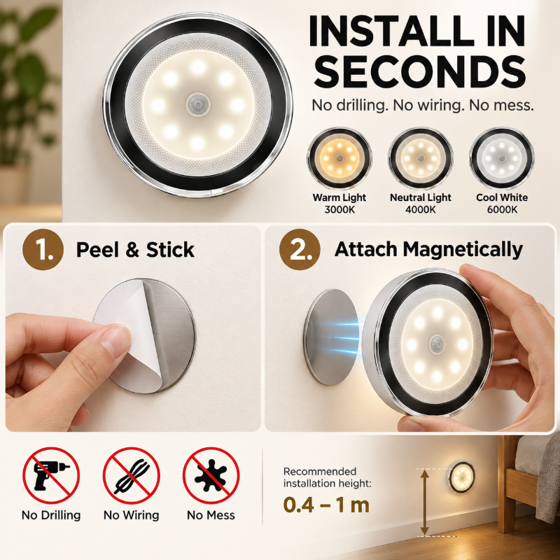 🔥LAST DAY 50% OFF - LED Motion Sensor Magnetic Night Light