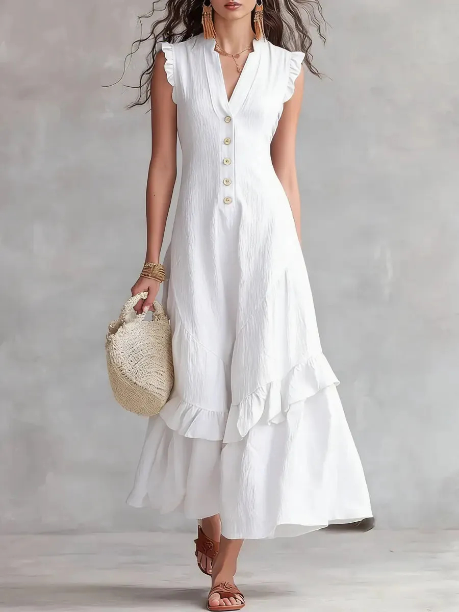 🔥Promotion - 50% OFF🔥Women's Minimalist Cotton Linen Dress