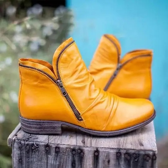 Last Day 59% OFF-Women Zipper Waterproof Ankle-Support Boots