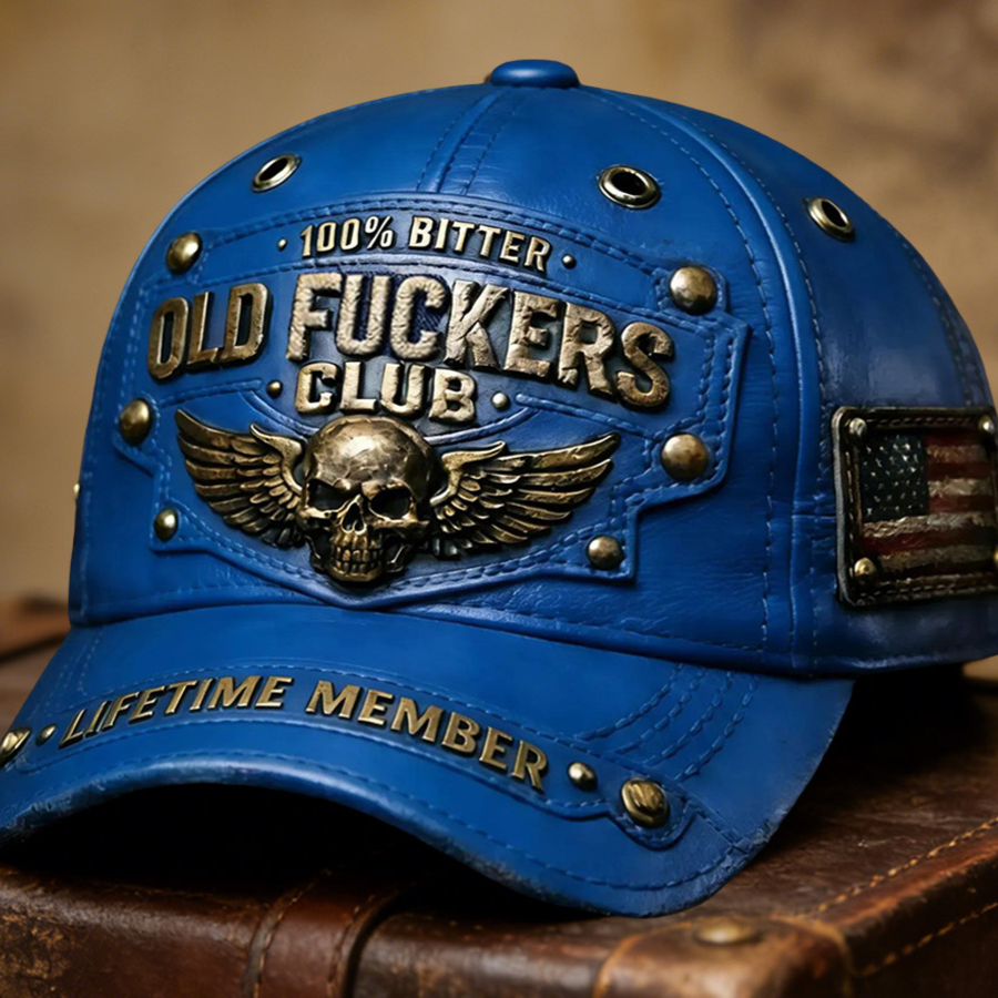 🏆Flash Sale 60% OFF  - ❤️Old Fuckers Club-Handmade Vintage Baseball Cap🎁-BUY 3 FREE SHIPPING