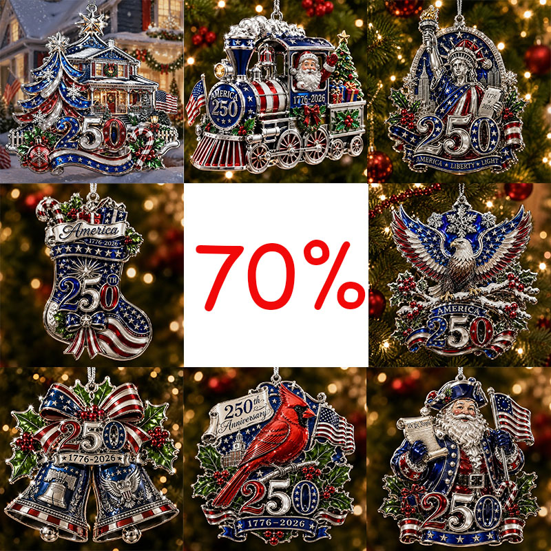 USA 250th Anniversary Christmas Ornament