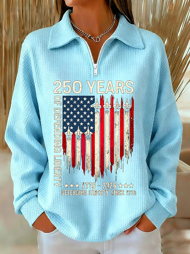 🔥LAST DAY 60% OFF🔥 Women's Patriotic-Themed Pullover for the 250th Anniversary of American Independence