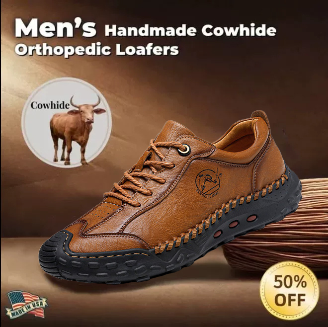 ⏰ 50% off - 2025 Newest Men's Orthopedic Leather Hiking Shoes